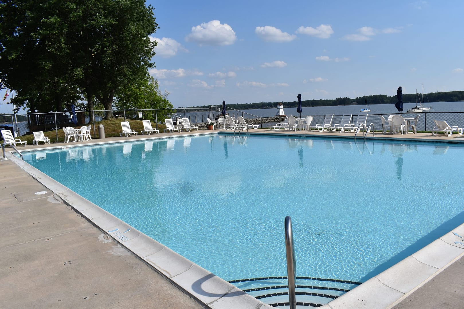 BBYH pool looking out on Bohemia River