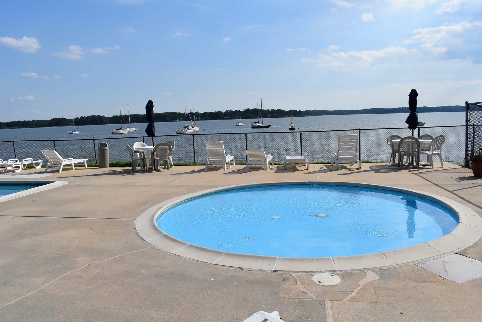 BBYH kiddie pool looking out on Bohemia River