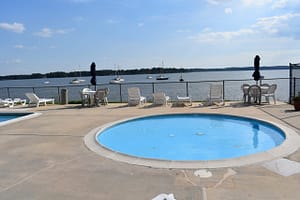 BBYH kiddie pool looking out on Bohemia River