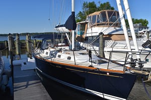 Sailboat in slip at BBYH