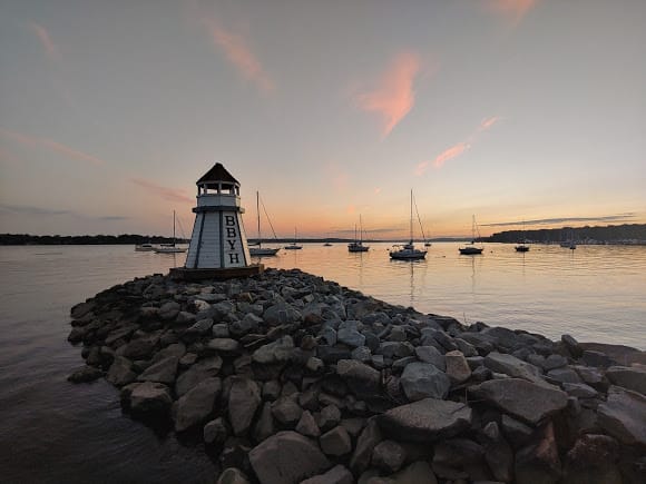 lighthouse in the evening